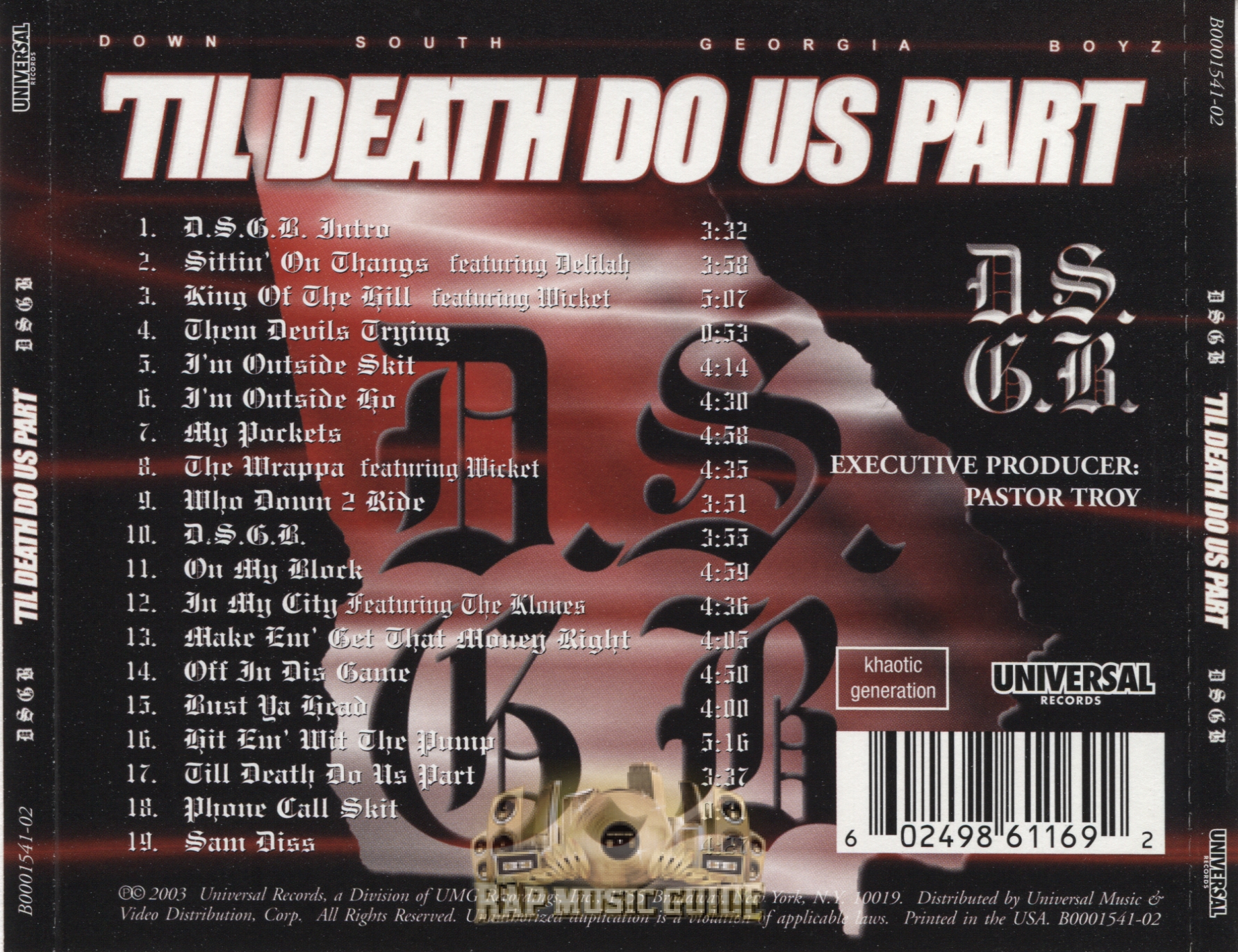 Down South Georgia Boyz - Till Death Do Us Part: CD | Rap Music Guide